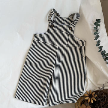 Striped Simple Versatile Overalls ストライプ サロペット オーバーオール【mh0012268】 Stripe / 80cm GL-Kids