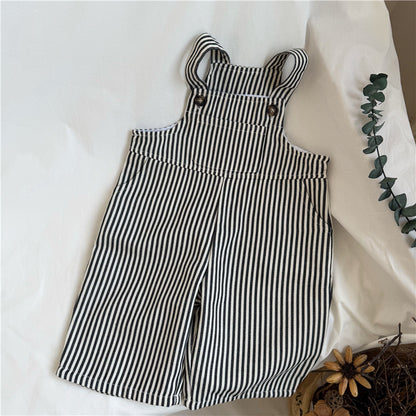 Striped Simple Versatile Overalls ストライプ サロペット オーバーオール【mh0012268】 Stripe / 80cm GL-Kids