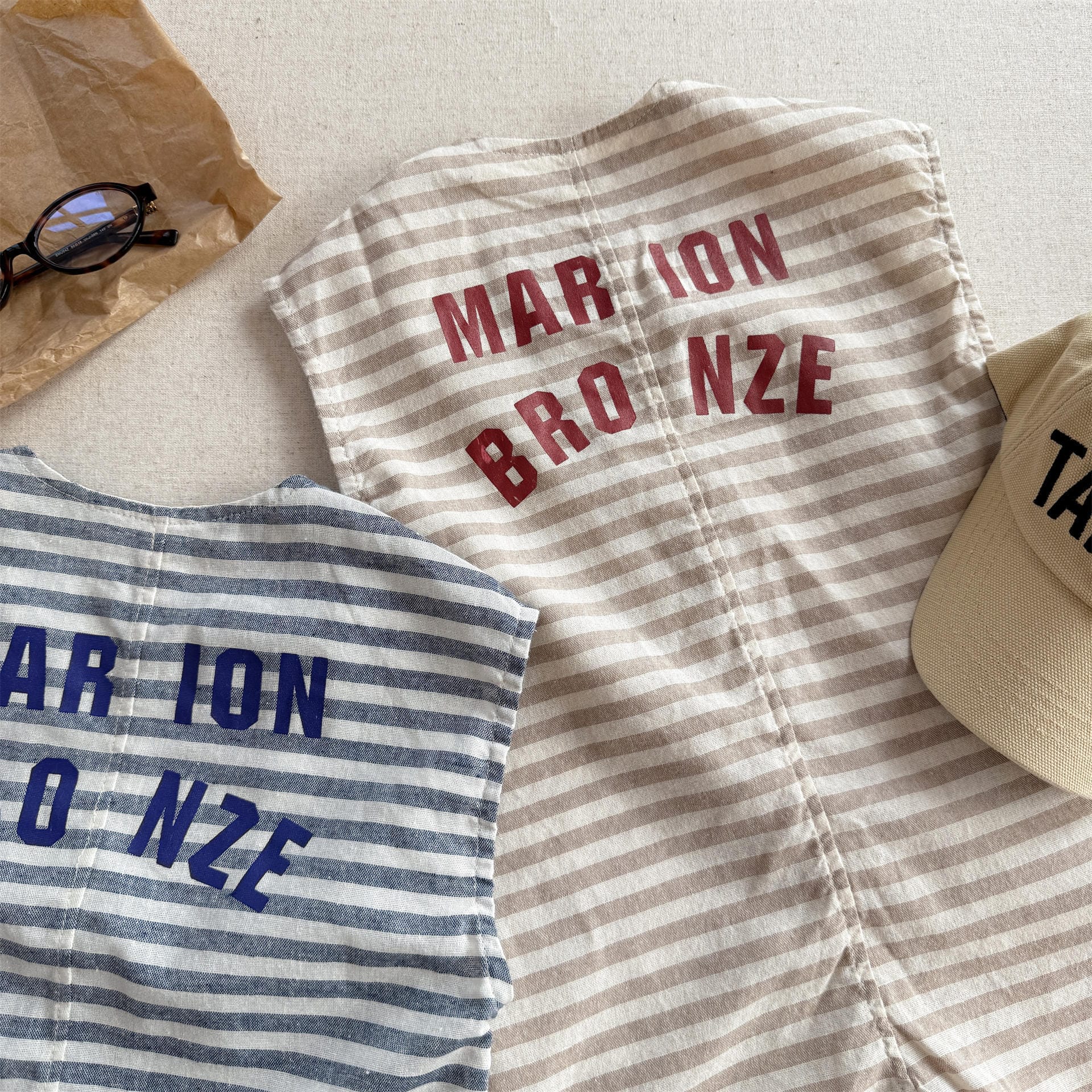 Striped Sleeveless All-in-one ボーダー ノースリーブジャンプスーツ【mh0013219】 ADbaby ノースリーブジャンプスーツ