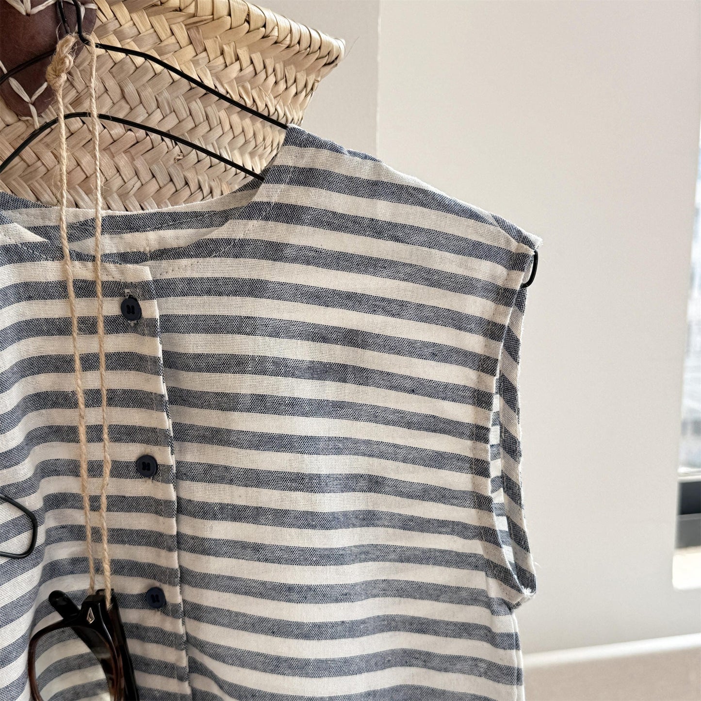 Striped Sleeveless All-in-one ボーダー ノースリーブジャンプスーツ【mh0013219】 ADbaby ノースリーブジャンプスーツ