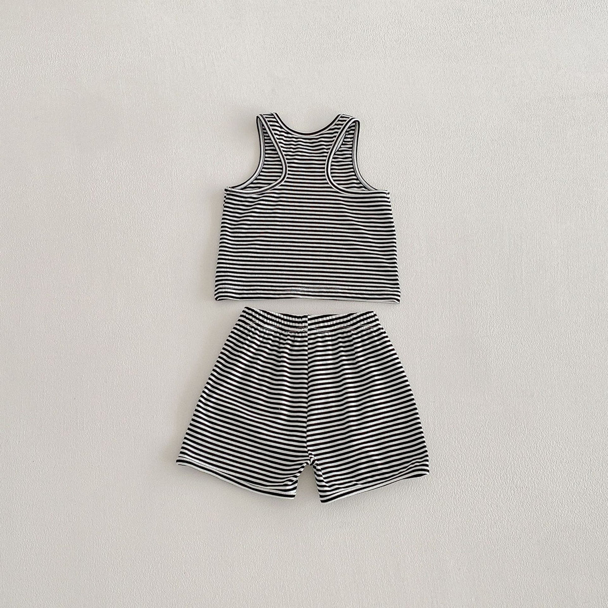 Striped Sleeveless Vest Shorts Set ボーダー ノースリーブ セットアップ【mh0012715】 angou ノースリーブセットアップ