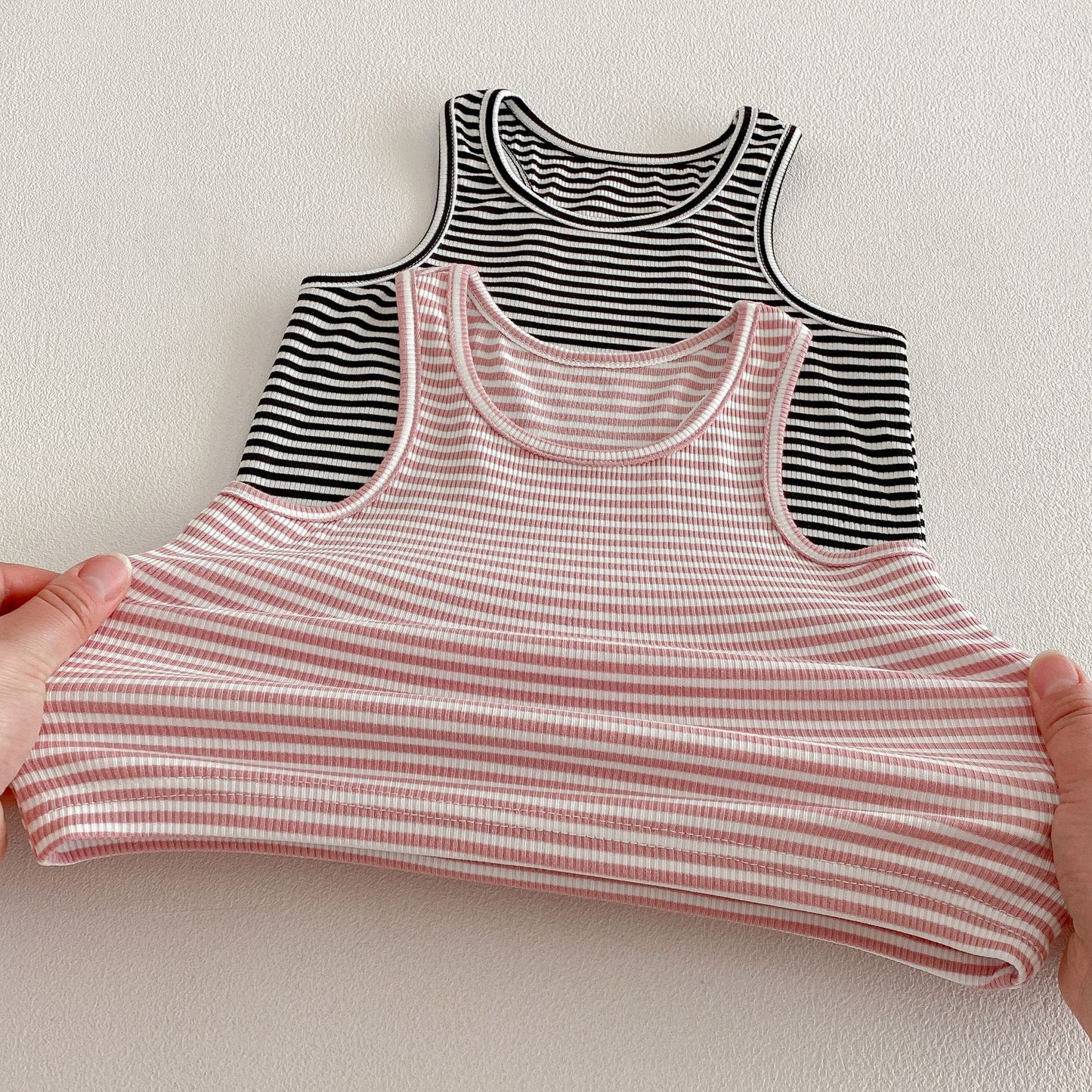 Striped Sleeveless Vest Shorts Set ボーダー ノースリーブ セットアップ【mh0012715】 angou ノースリーブセットアップ