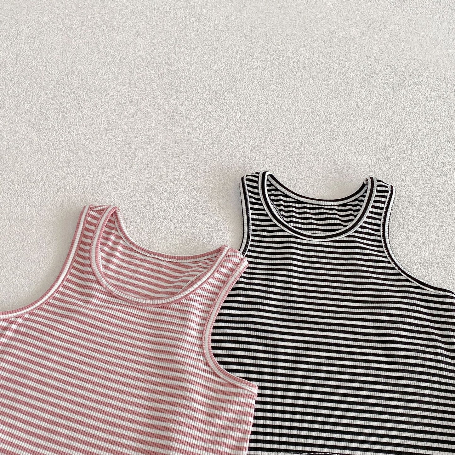 Striped Sleeveless Vest Shorts Set ボーダー ノースリーブ セットアップ【mh0012715】 angou ノースリーブセットアップ