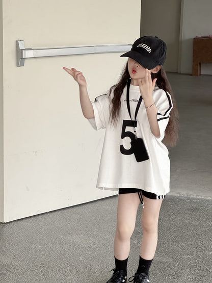 Striped Sporty Shorts ライン ショートパンツ【mh0013078】 mamahalo kids ハーフパンツ・ショートパンツ