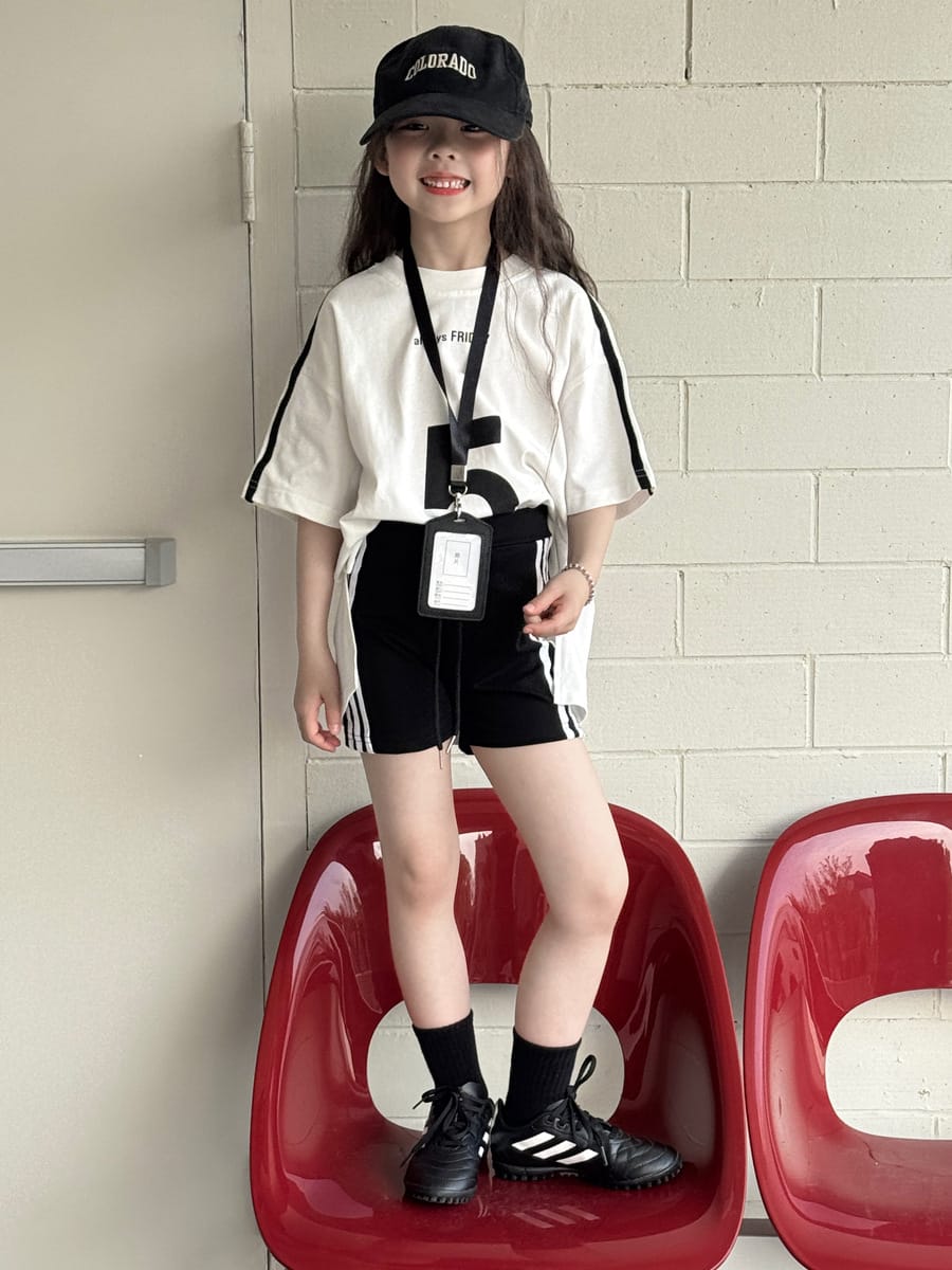 Striped Sporty Shorts ライン ショートパンツ【mh0013078】 mamahalo kids ハーフパンツ・ショートパンツ