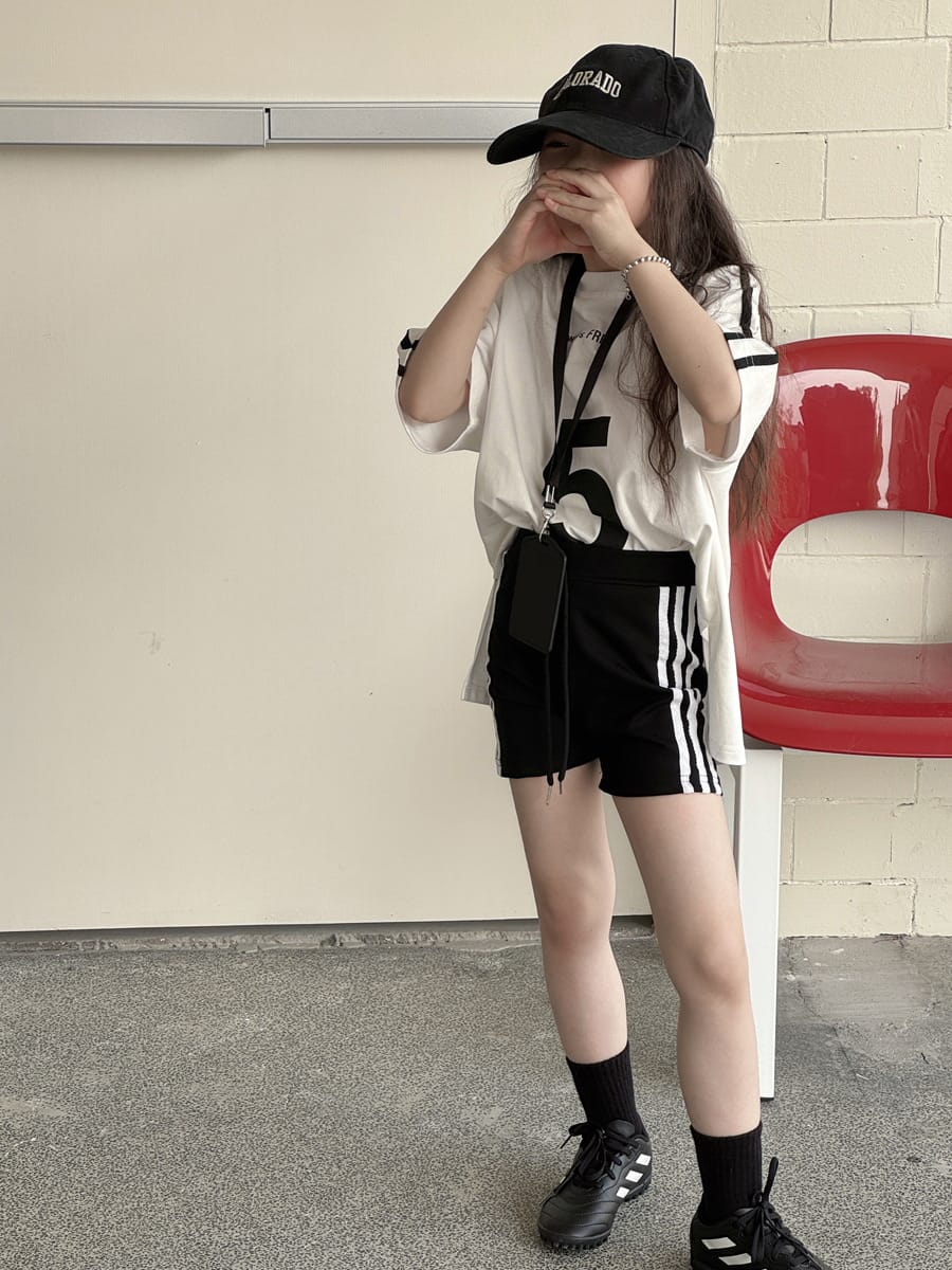 Striped Sporty Shorts ライン ショートパンツ【mh0013078】 mamahalo kids ハーフパンツ・ショートパンツ