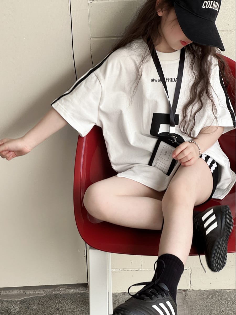 Striped Sporty Shorts ライン ショートパンツ【mh0013078】 mamahalo kids ハーフパンツ・ショートパンツ