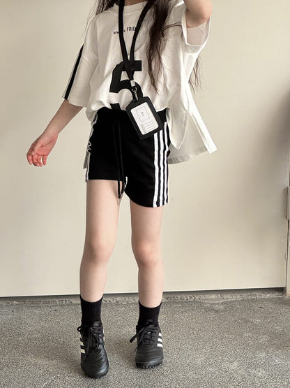 Striped Sporty Shorts ライン ショートパンツ【mh0013078】 mamahalo kids ハーフパンツ・ショートパンツ