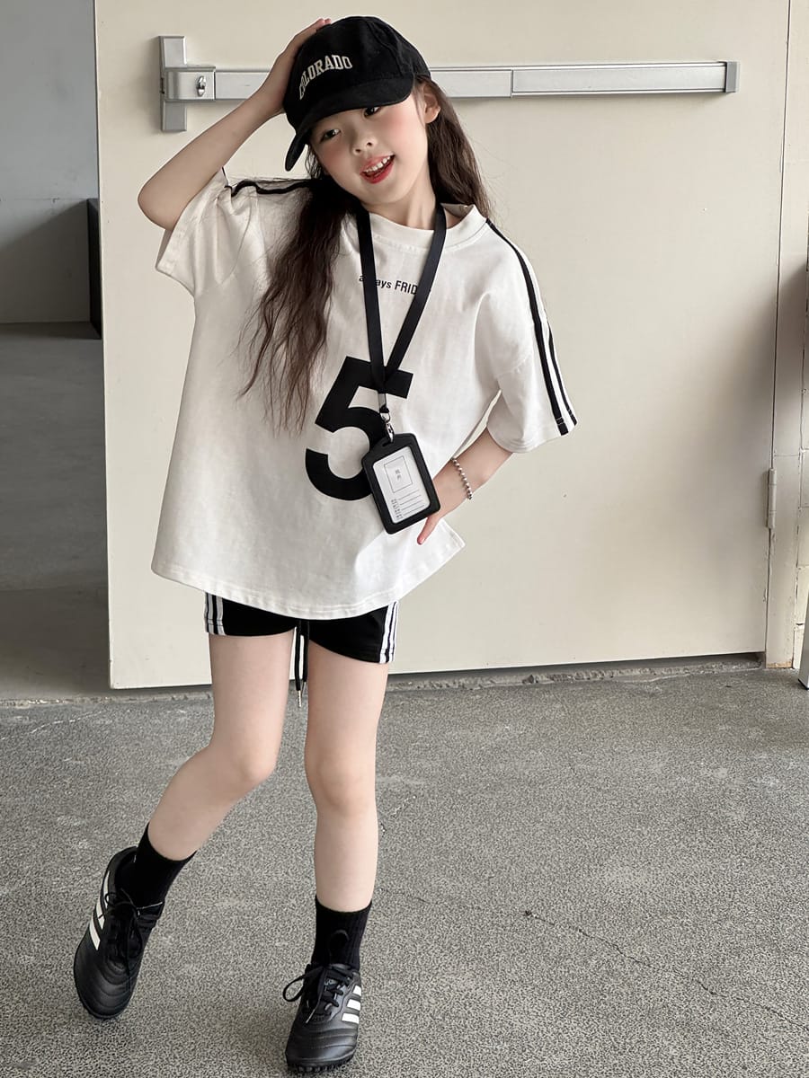 Striped Sporty Shorts ライン ショートパンツ【mh0013078】 mamahalo kids ハーフパンツ・ショートパンツ