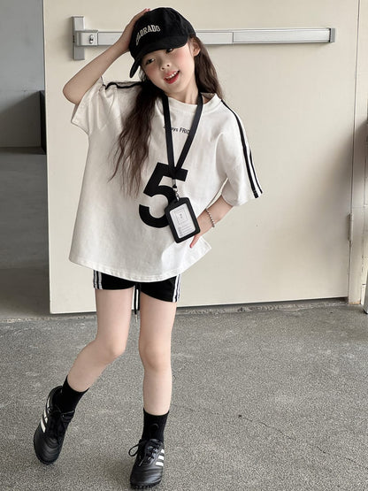 Striped Sporty Shorts ライン ショートパンツ【mh0013078】 mamahalo kids ハーフパンツ・ショートパンツ