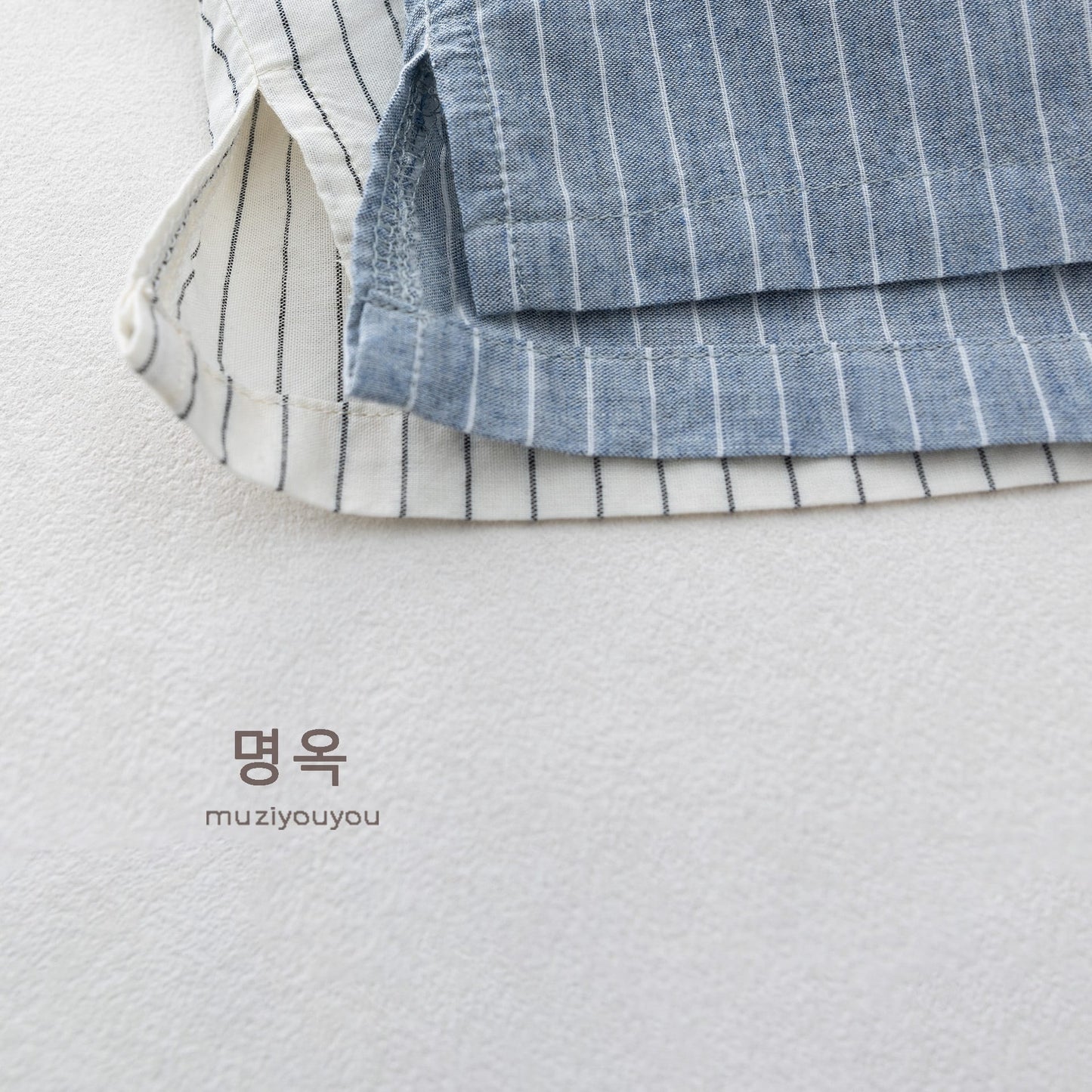 Striped Stand Collar Sleeveless Shirt ストライプ フレンチスリーブブラウス【mh0013153】 명옥 muziyouyou タンクトップ・キャミソール・ノースリーブトップス