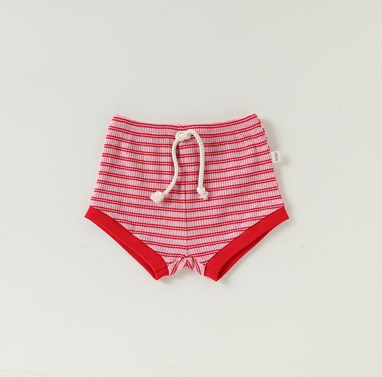 Striped Tee & Shorts Set ボーダー 半袖Tシャツ ショートパンツ セット【mh0013033】 Beitaoya 半袖セットアップ