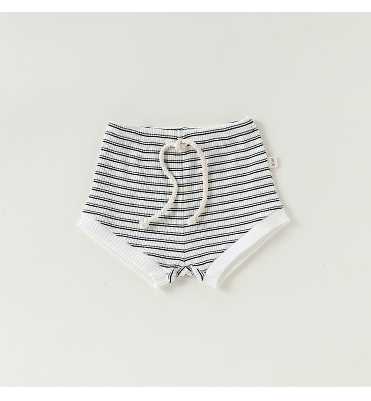 Striped Tee & Shorts Set ボーダー 半袖Tシャツ ショートパンツ セット【mh0013033】 Beitaoya 半袖セットアップ