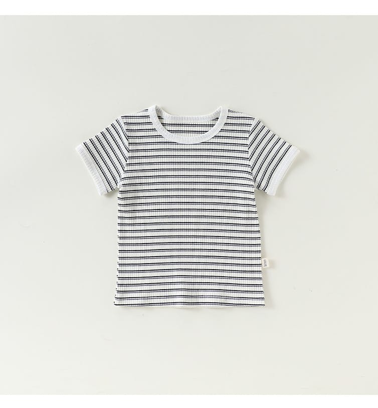 Striped Tee & Shorts Set ボーダー 半袖Tシャツ ショートパンツ セット【mh0013033】 Beitaoya 半袖セットアップ
