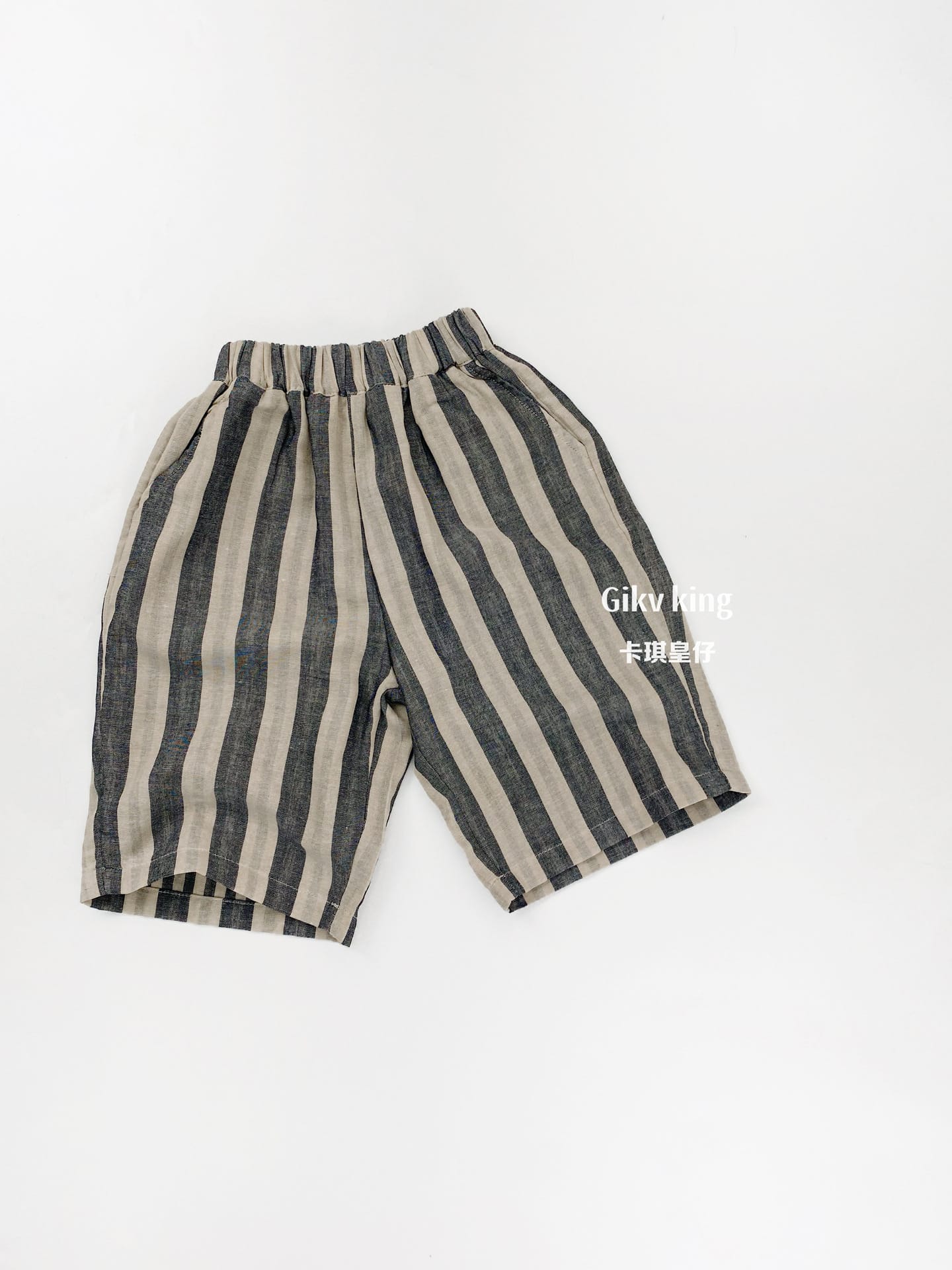 Striped Woven Cotton Shorts ストライプ ハーフパンツ【mh0013476】 Gikv king ハーフパンツ・ショートパンツ