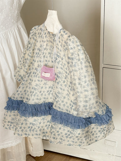 Sweet Floral Long Sleeve Dress 小花柄プリント 長袖ワンピース【mh0012277】 Laibaobao