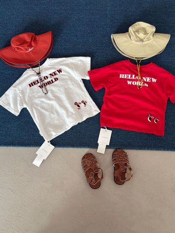 レターロゴ スラブコットン 半袖Tシャツ アメカジヴィンテージ【mh0013697】 cicikids 半袖Tシャツ