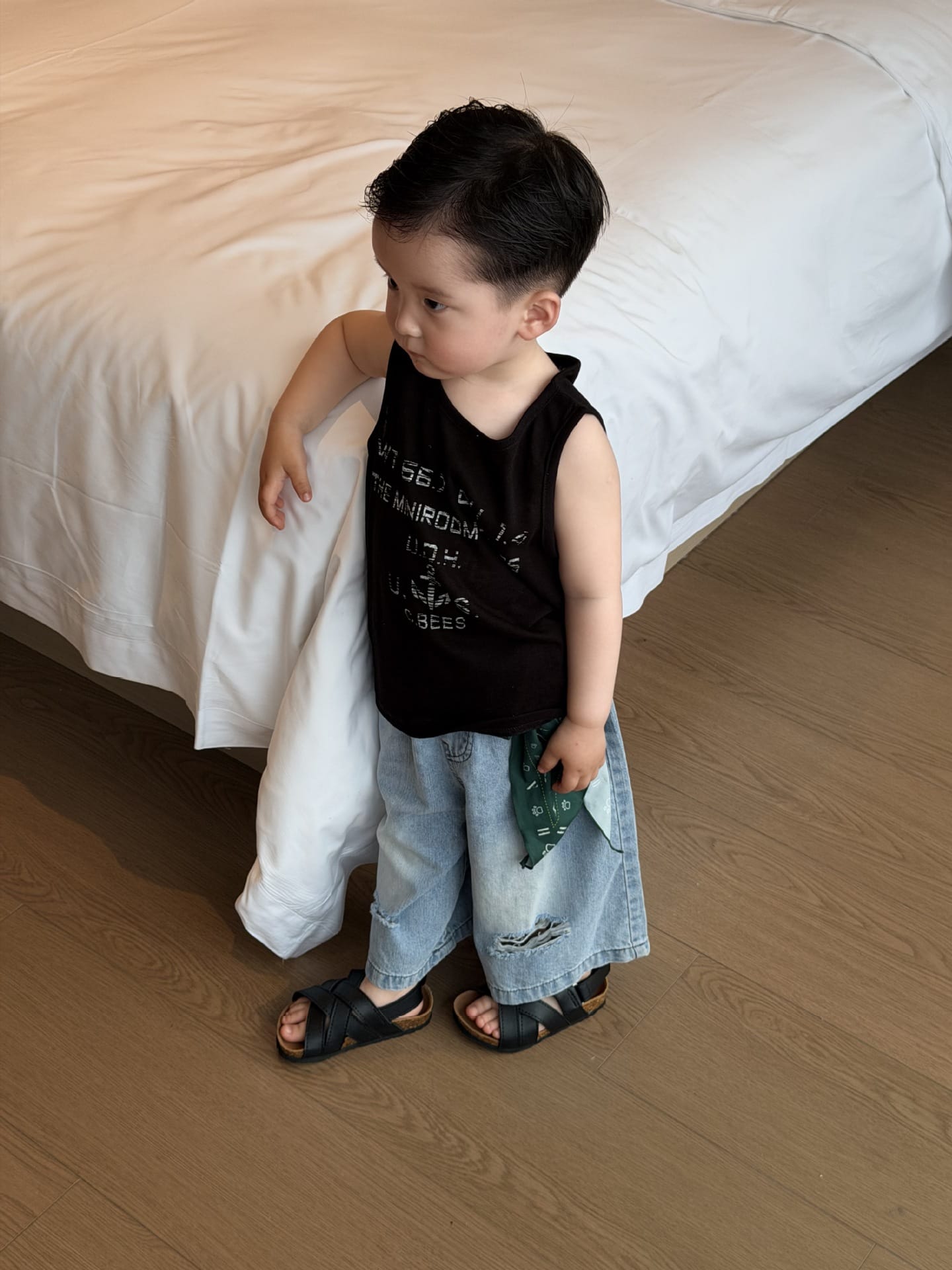 ロゴプリント ノースリーブTシャツ ストリート【mh0013700】 cicikids タンクトップ・キャミソール・ノースリーブトップス