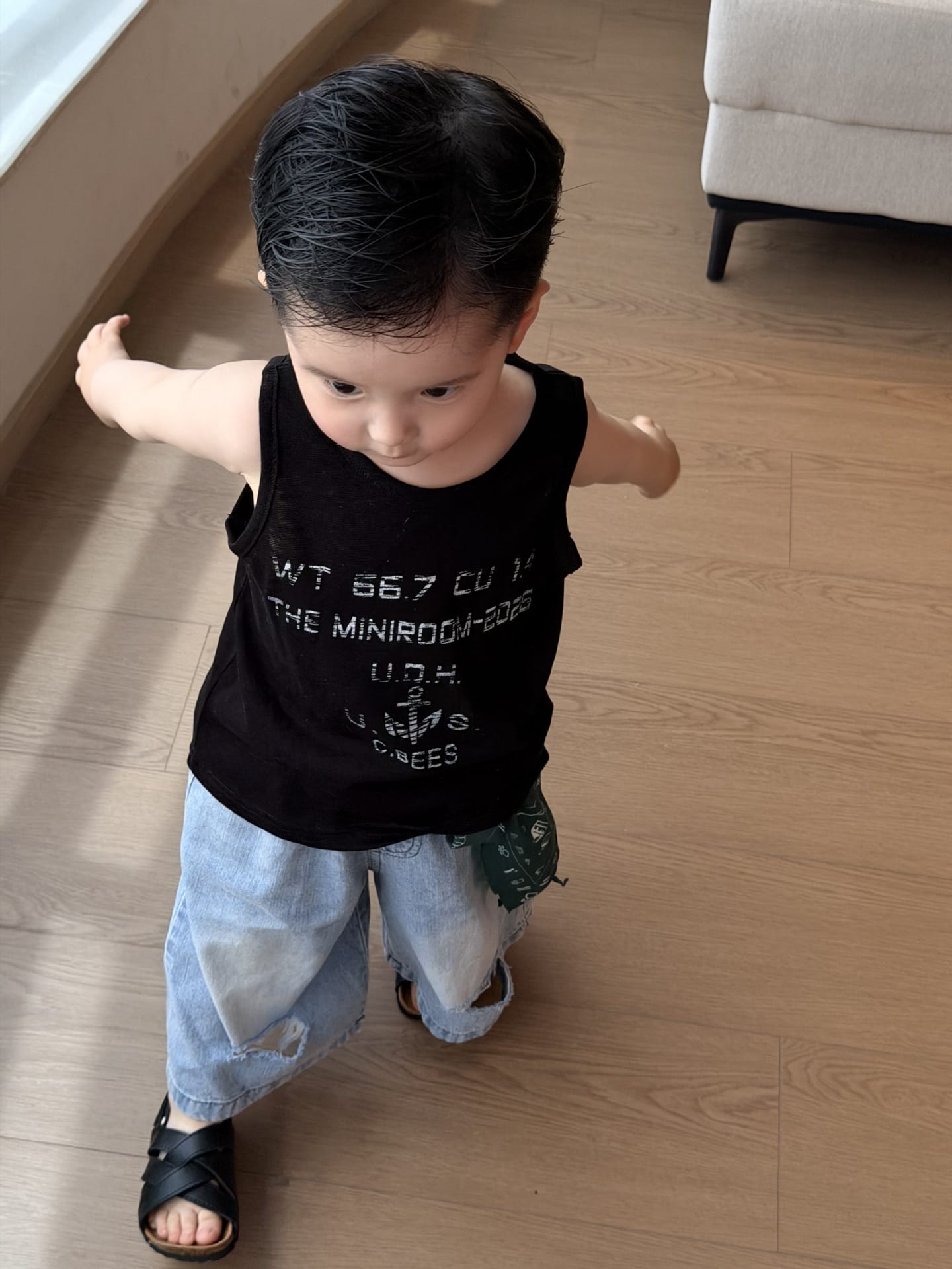 ロゴプリント ノースリーブTシャツ ストリート【mh0013700】 cicikids タンクトップ・キャミソール・ノースリーブトップス