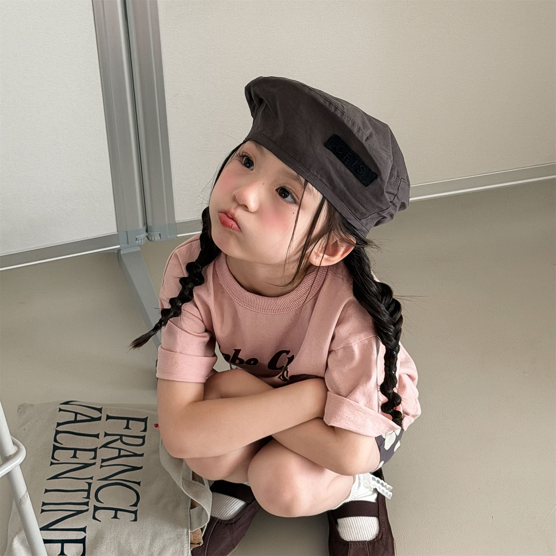 英字ロゴ ラウンドネック 半袖Tシャツ アメカジヴィンテージ【mh0013708】 ADbaby 半袖Tシャツ