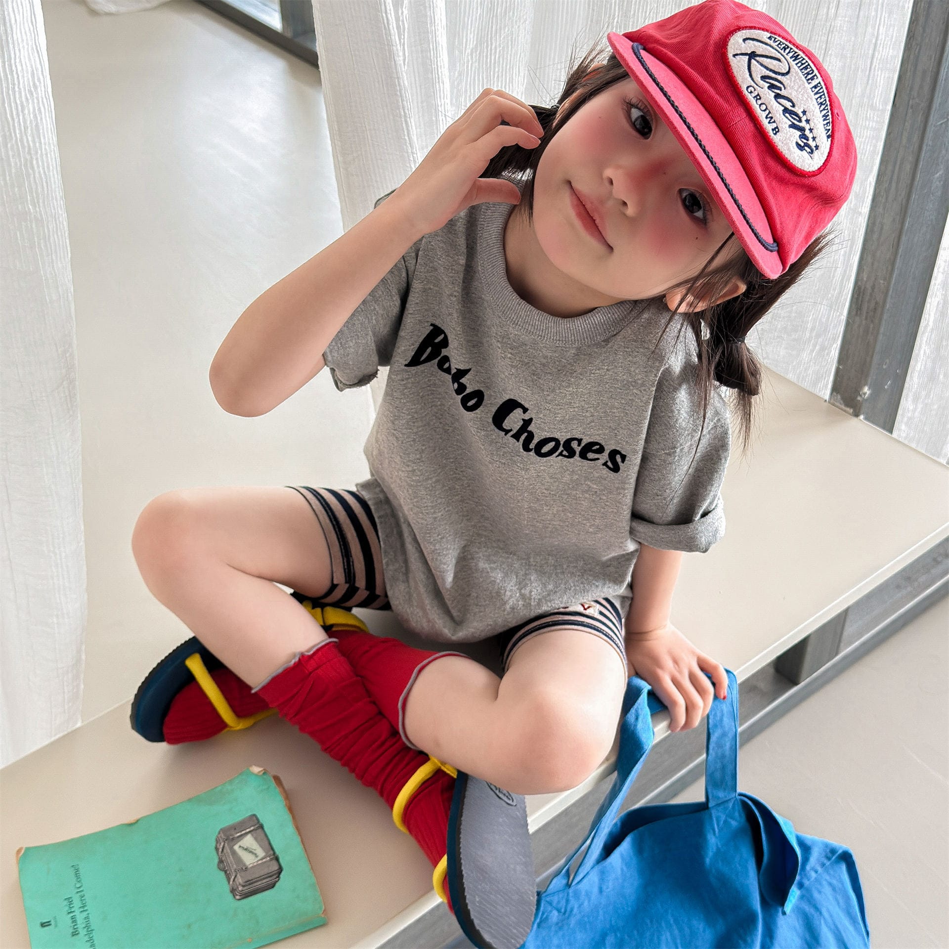 英字ロゴ ラウンドネック 半袖Tシャツ アメカジヴィンテージ【mh0013708】 ADbaby 半袖Tシャツ