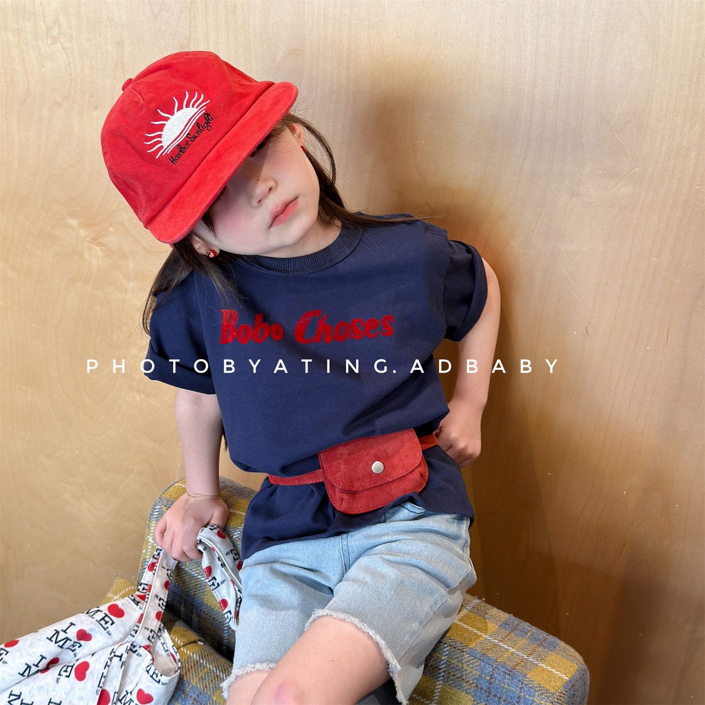 英字ロゴ ラウンドネック 半袖Tシャツ アメカジヴィンテージ【mh0013708】 ADbaby 半袖Tシャツ
