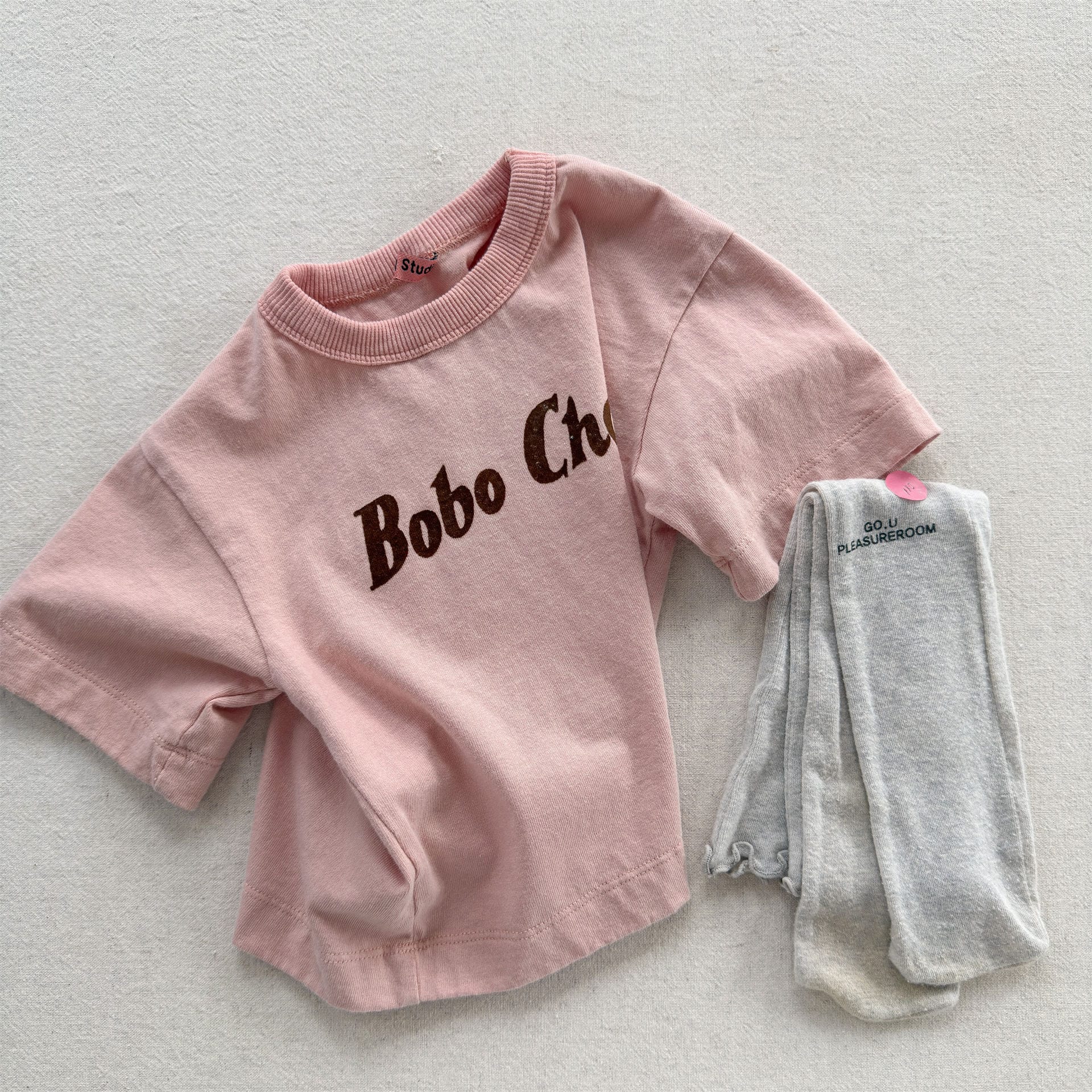 英字ロゴ ラウンドネック 半袖Tシャツ アメカジヴィンテージ【mh0013708】 Pink / 80cm ADbaby 半袖Tシャツ