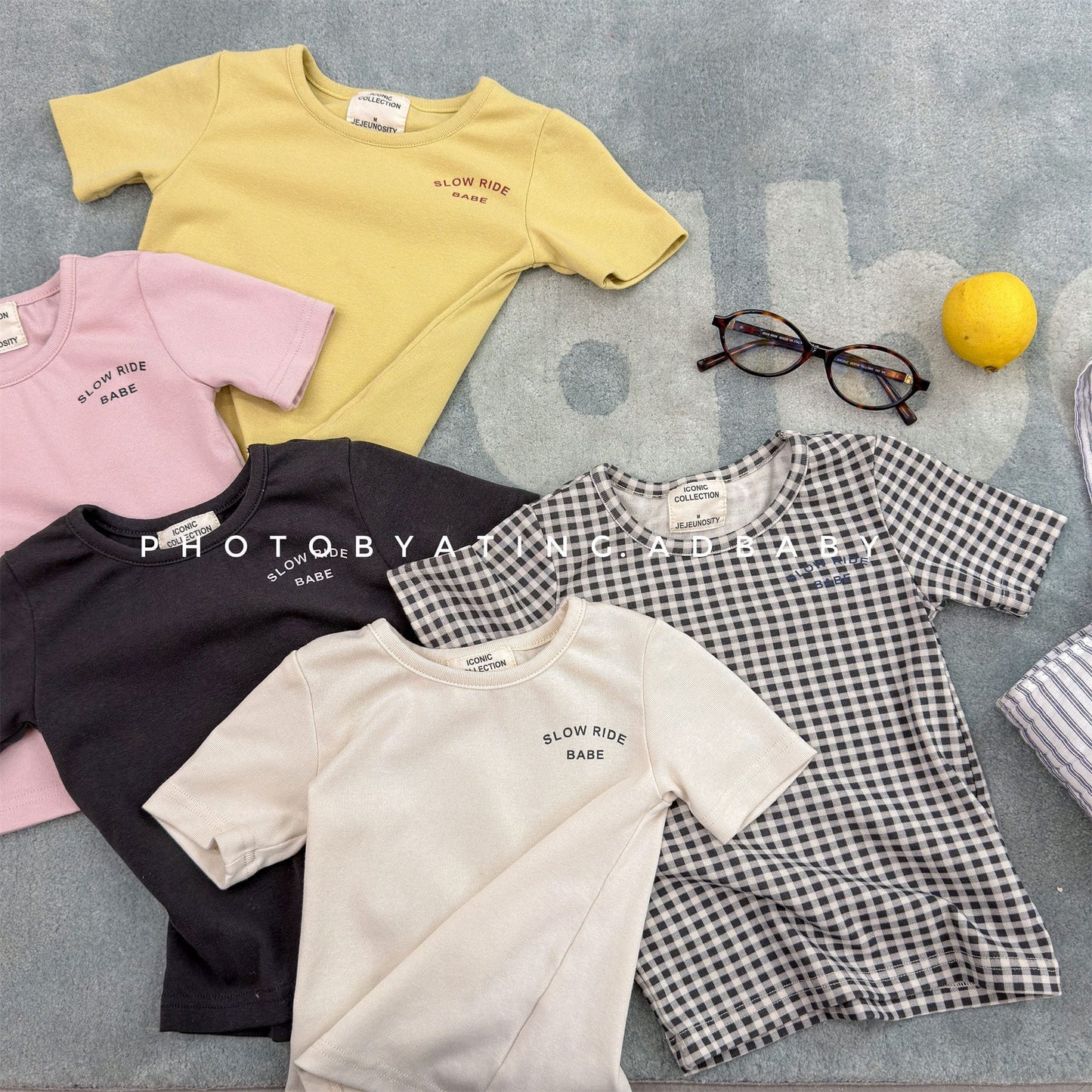 ワンポイントロゴ チェック 半袖Tシャツ【mh0013711】 ADbaby 半袖Tシャツ