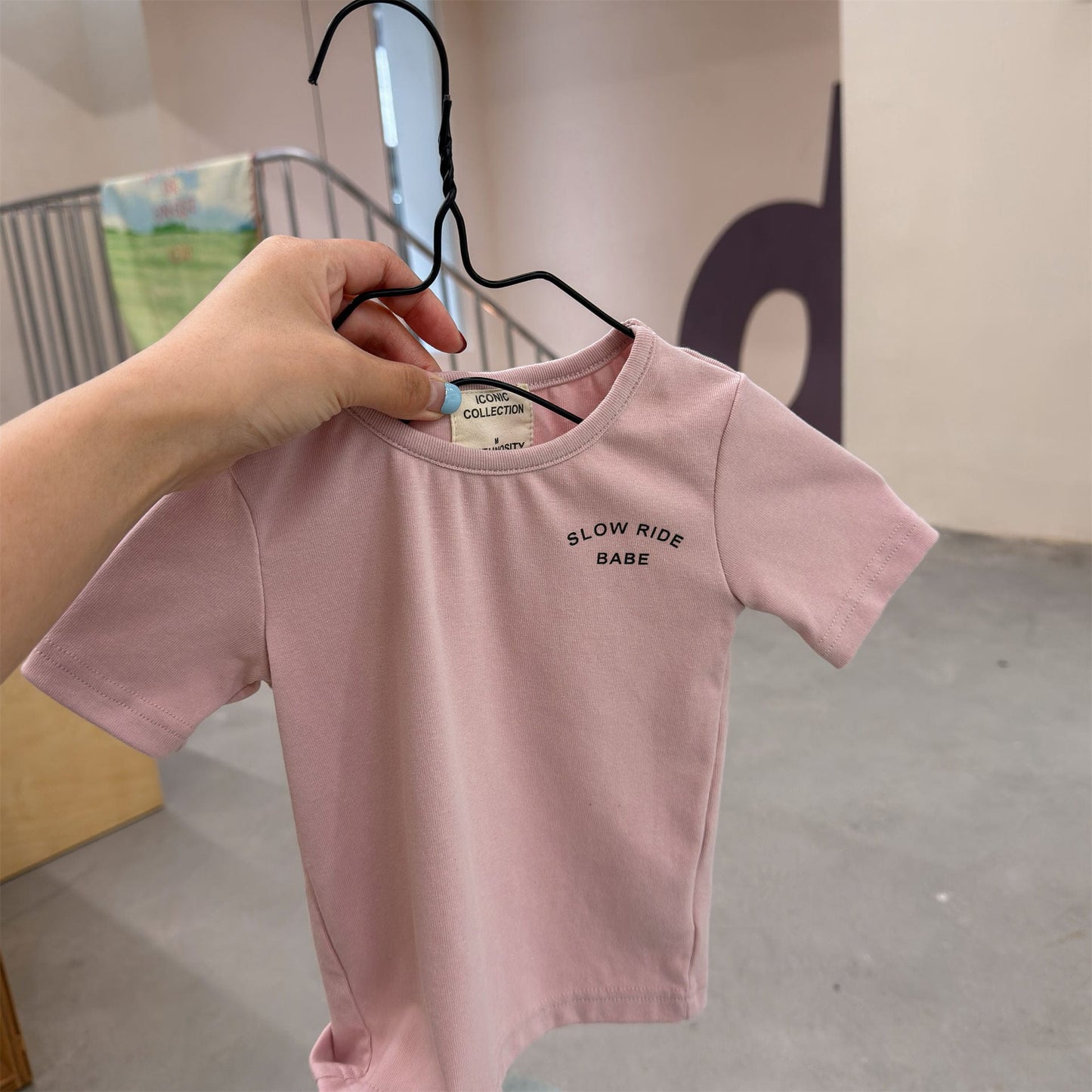 ワンポイントロゴ チェック 半袖Tシャツ【mh0013711】 Pink / 80cm ADbaby 半袖Tシャツ