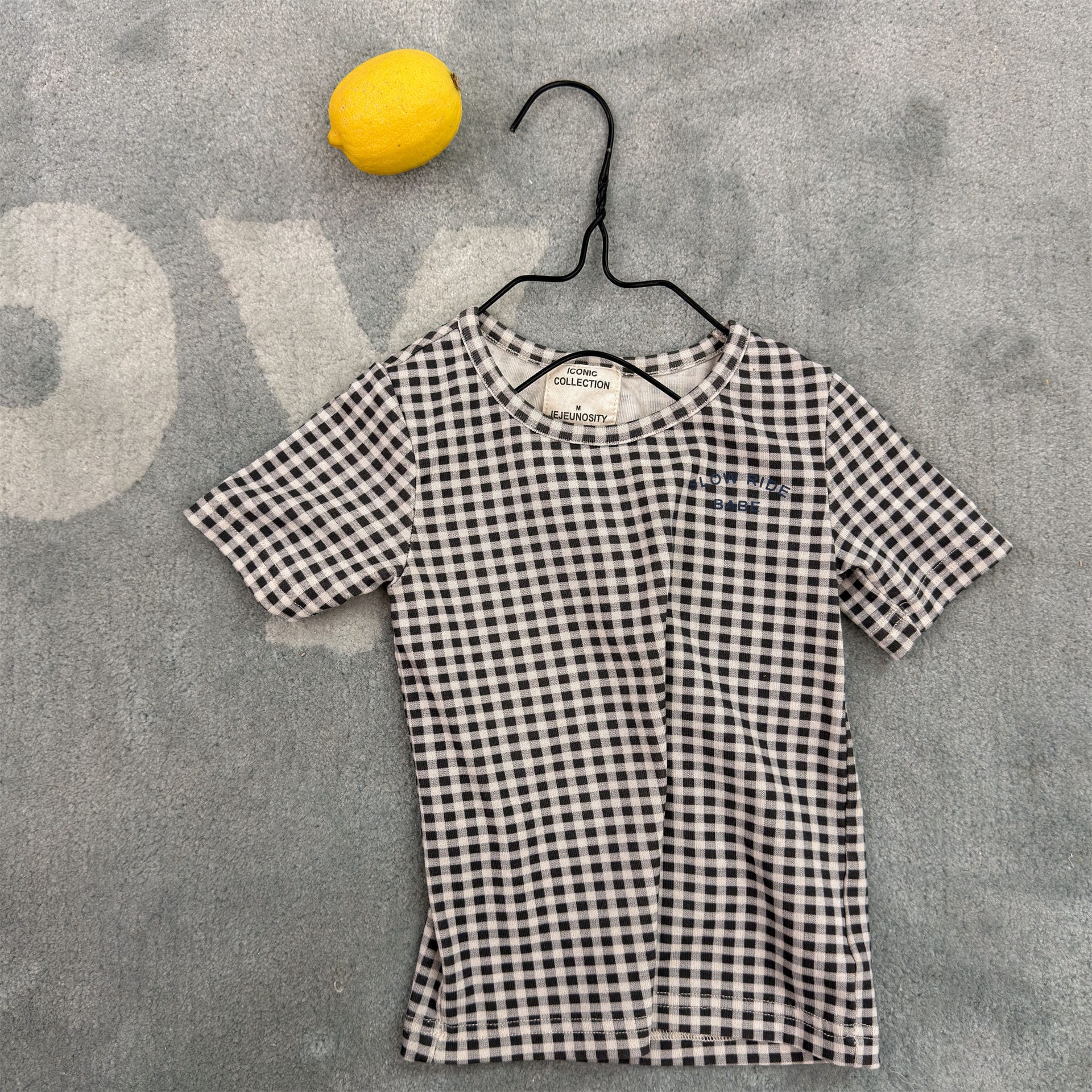 ワンポイントロゴ チェック 半袖Tシャツ【mh0013711】 Plaid / 80cm ADbaby 半袖Tシャツ