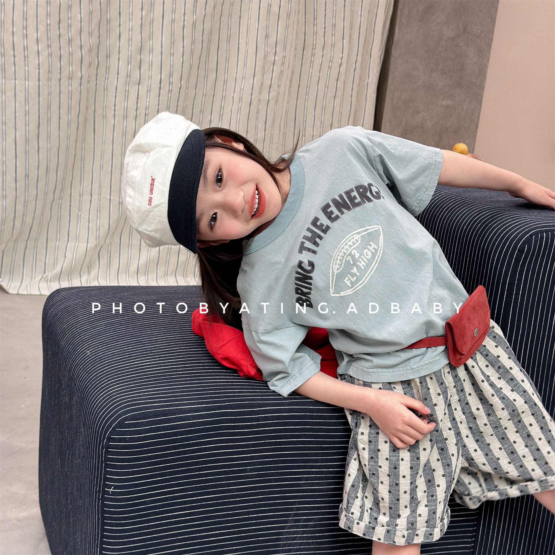 レターロゴプリント 半袖Tシャツ アメカジ【mh0013715】 ADbaby 半袖Tシャツ