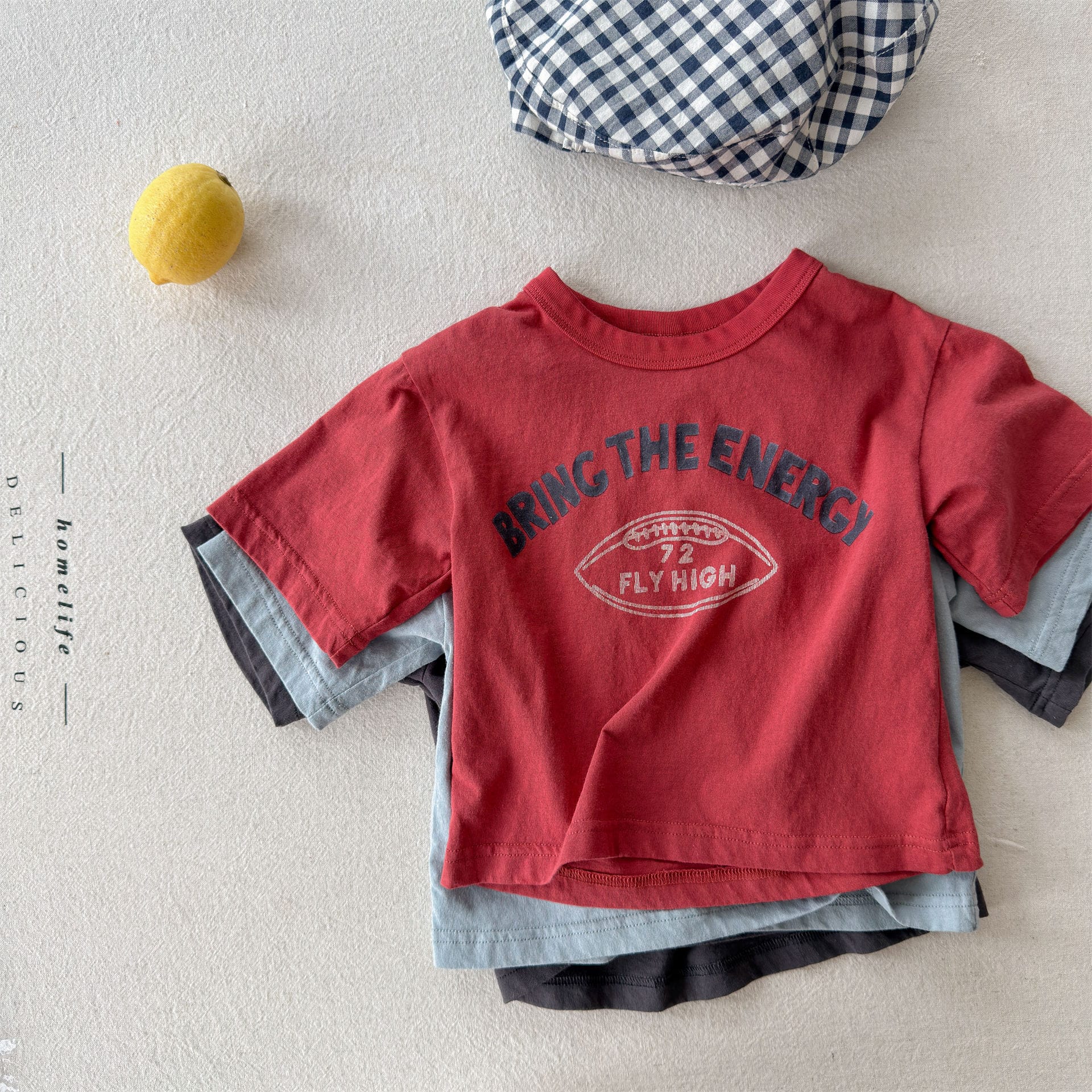 レターロゴプリント 半袖Tシャツ アメカジ【mh0013715】 ADbaby 半袖Tシャツ