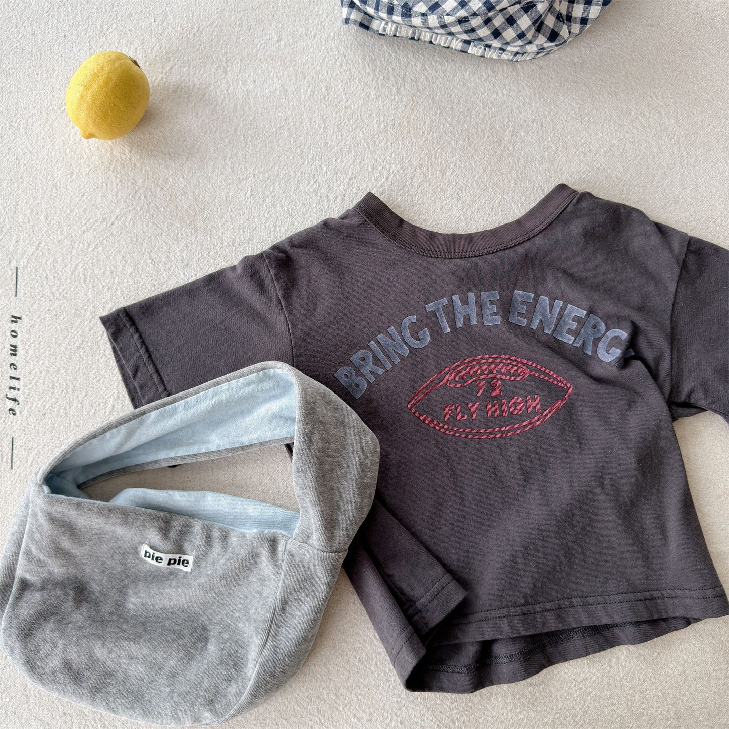 レターロゴプリント 半袖Tシャツ アメカジ【mh0013715】 Dark Gray / 80cm ADbaby 半袖Tシャツ