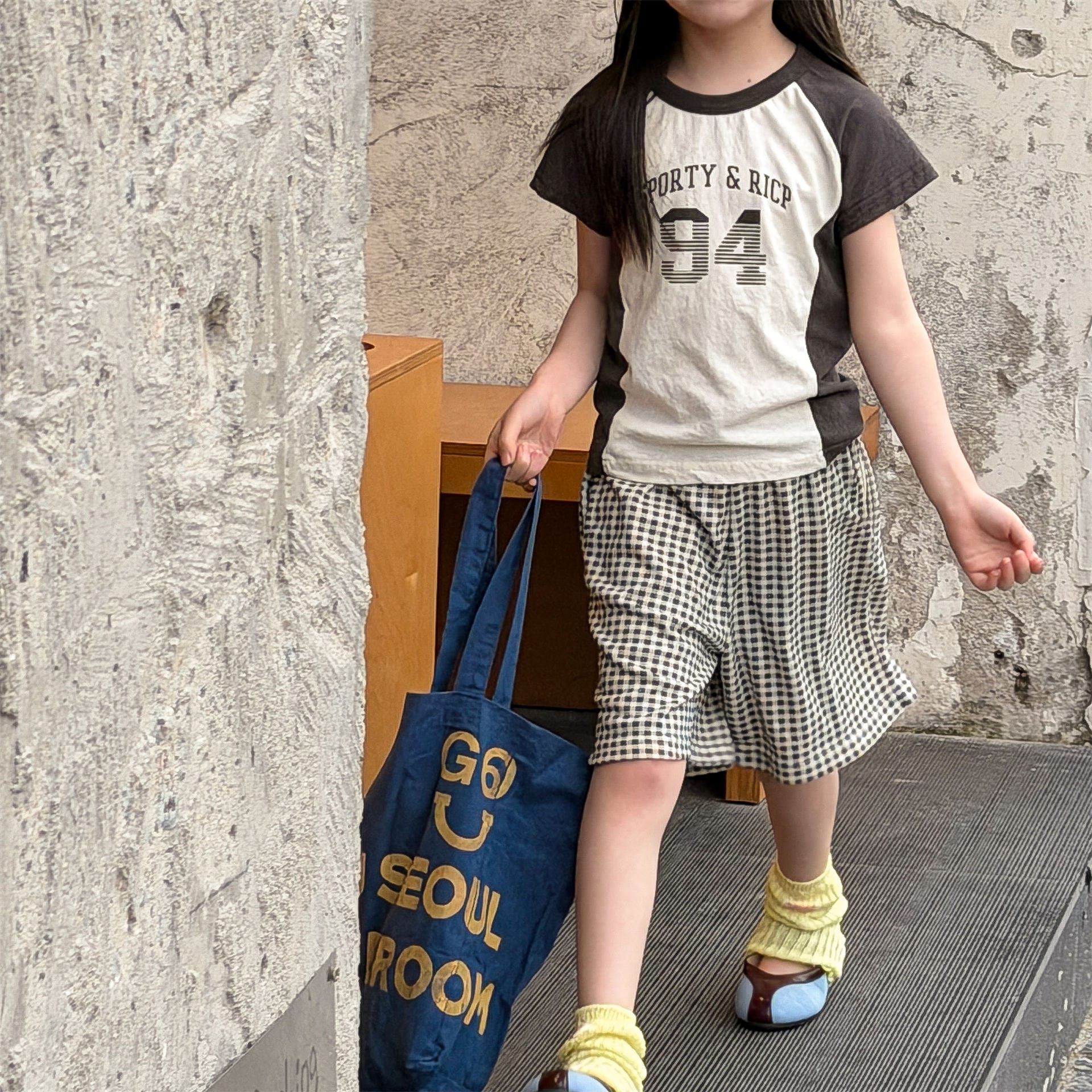 レターロゴプリント ラグラン半袖Tシャツ【mh0013719】 ADbaby 半袖Tシャツ