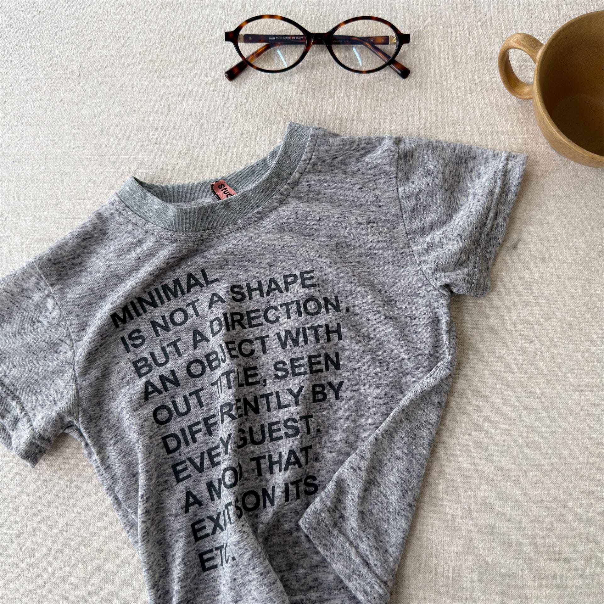レターグラフィティプリント 半袖Tシャツ【mh0013720】 Gray / 80cm ADbaby 半袖Tシャツ