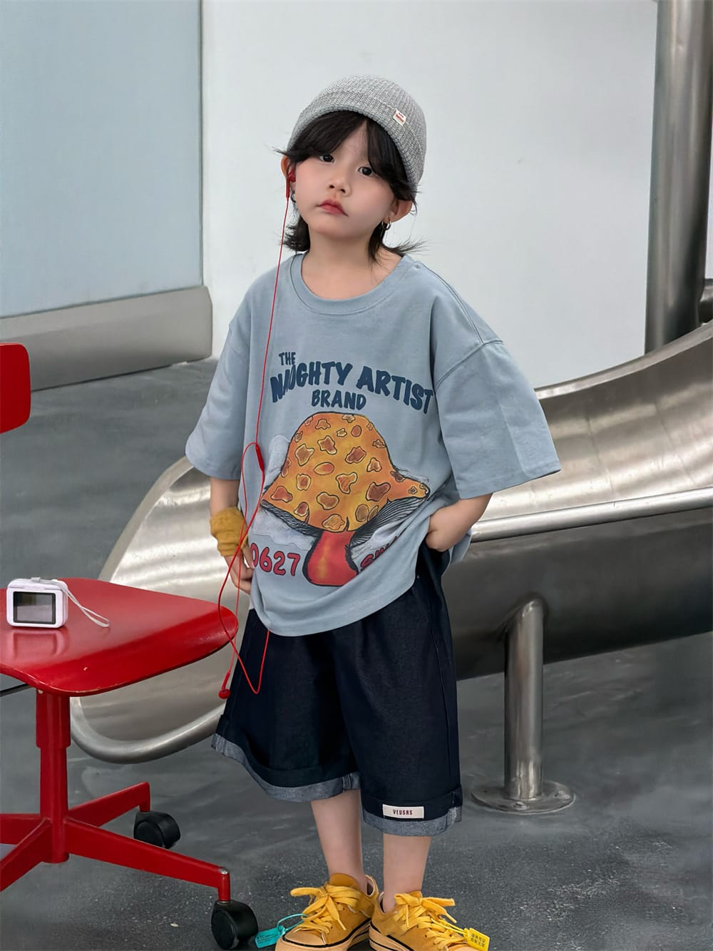 デジタルプリント ルーズ クルーネック 半袖Tシャツ【mh0013731】 MEEGO JAM 半袖Tシャツ