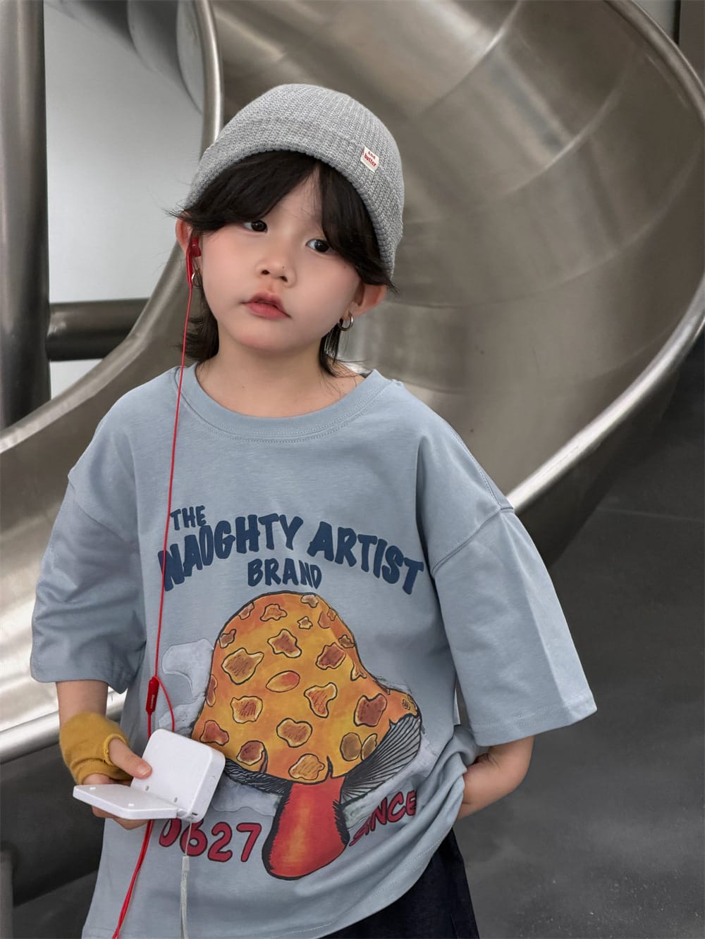 デジタルプリント ルーズ クルーネック 半袖Tシャツ【mh0013731】 MEEGO JAM 半袖Tシャツ