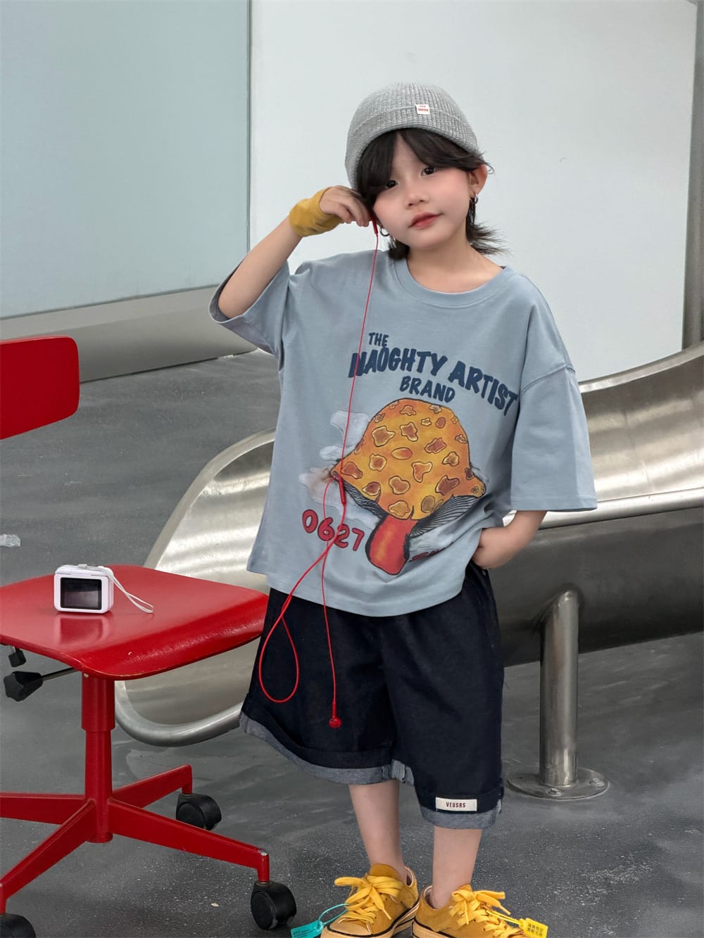 デジタルプリント ルーズ クルーネック 半袖Tシャツ【mh0013731】 MEEGO JAM 半袖Tシャツ