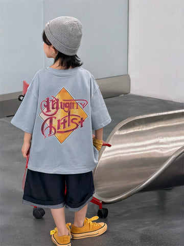 デジタルプリント ルーズ クルーネック 半袖Tシャツ【mh0013731】 MEEGO JAM 半袖Tシャツ