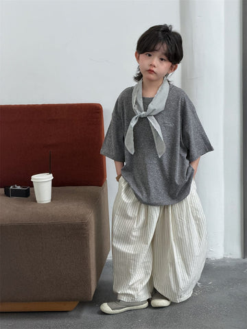 刺繍ロゴ ルーズシルエット 半袖Tシャツ ネックチーフセット【mh0013738】 MEEGO JAM 半袖Tシャツ