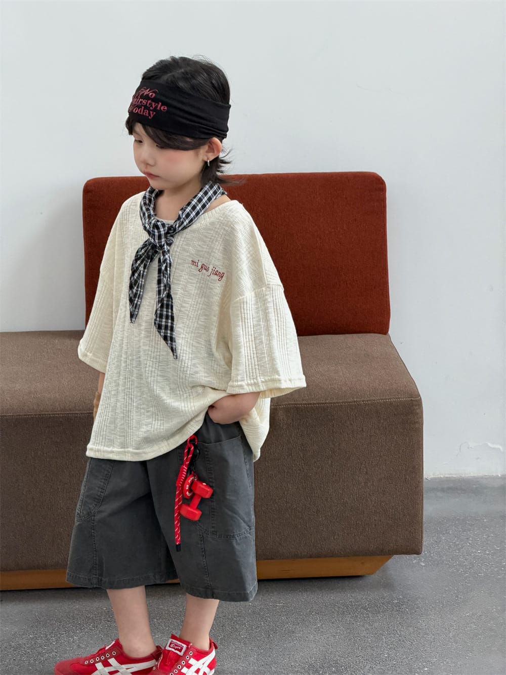 ルーズシルエット ロゴ刺繍 半袖Tシャツ【mh0013740】 MEEGO JAM 半袖Tシャツ