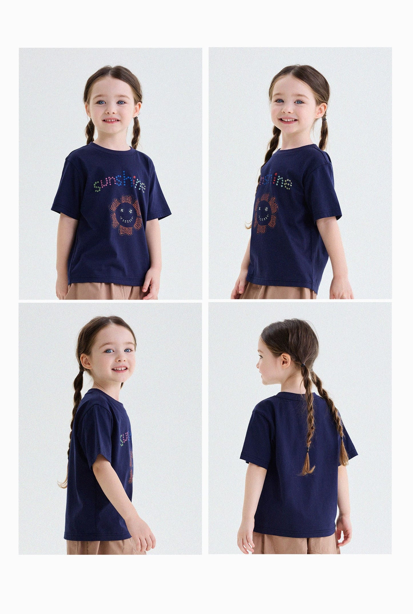 フラワー カラフル ドット プリント ルーズ 半袖Tシャツ【mh0013747】 yunerma 半袖Tシャツ
