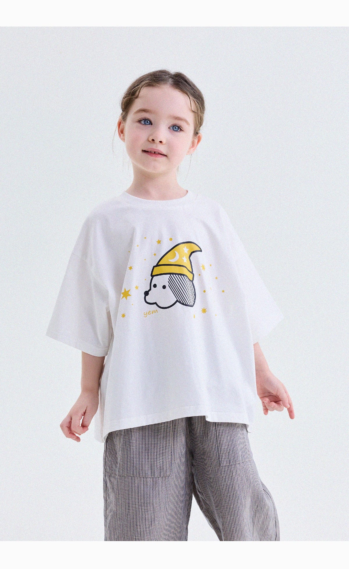 キッズ プリント キャラクター ドロップショルダー 半袖 Tシャツ【mh0013757】 yunerma 半袖Tシャツ