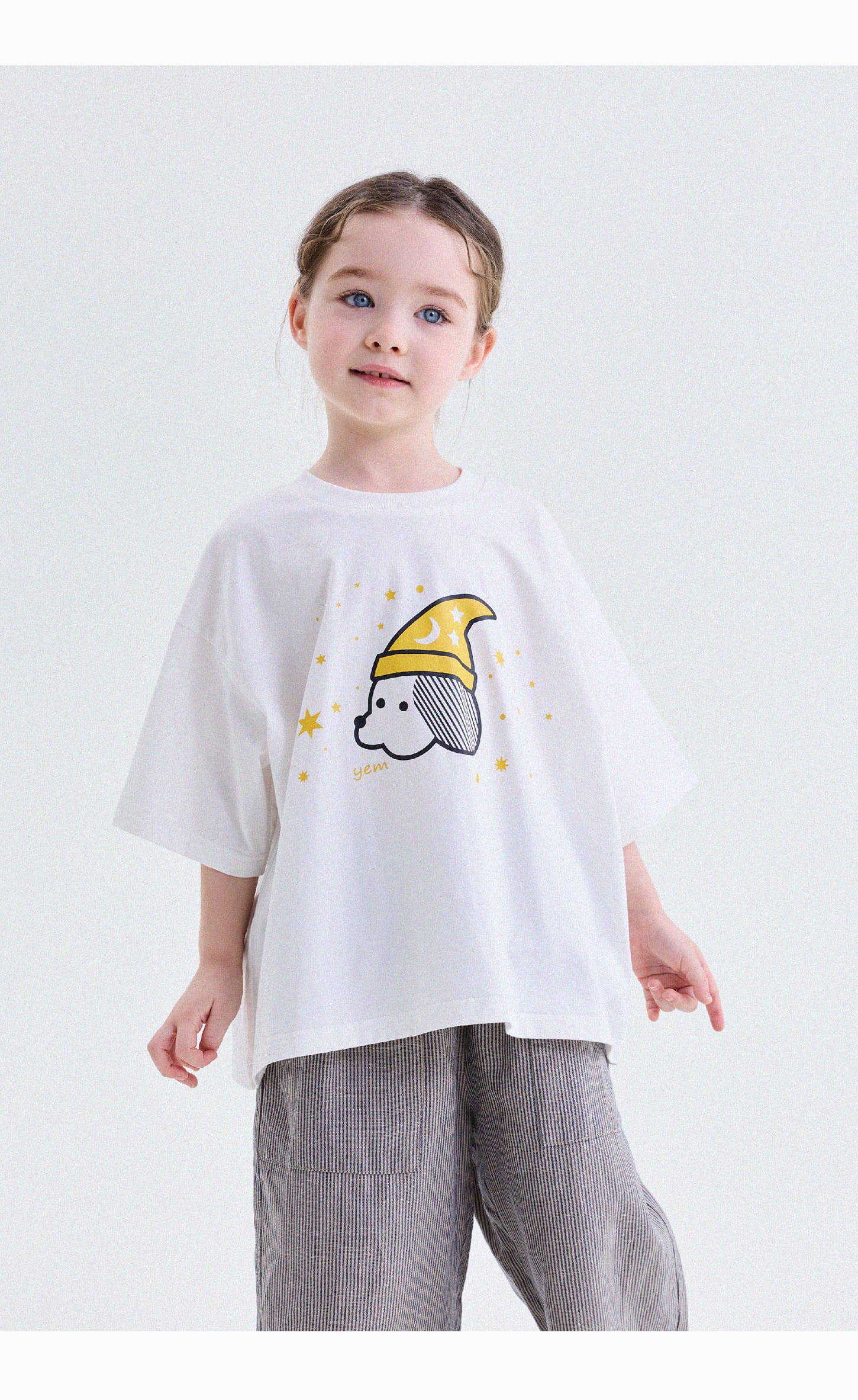 キッズ プリント キャラクター ドロップショルダー 半袖 Tシャツ【mh0013757】 yunerma 半袖Tシャツ