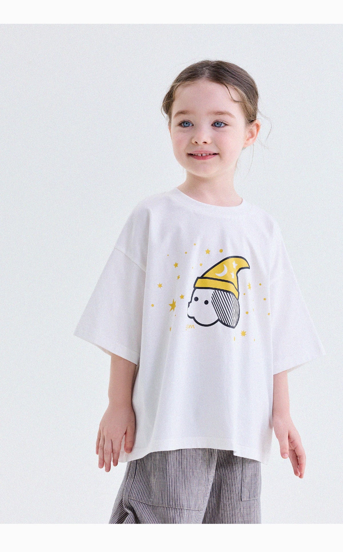 キッズ プリント キャラクター ドロップショルダー 半袖 Tシャツ【mh0013757】 yunerma 半袖Tシャツ