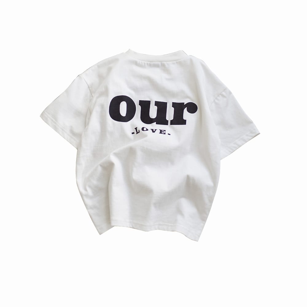 キッズ アルファベットプリント バックプリント ルーズ 半袖Tシャツ【mh0013814】 ANKRT 半袖Tシャツ