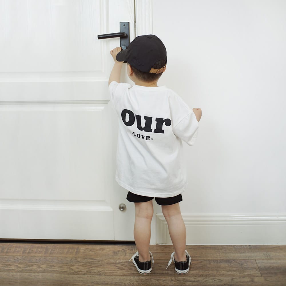 キッズ アルファベットプリント バックプリント ルーズ 半袖Tシャツ【mh0013814】 ANKRT 半袖Tシャツ