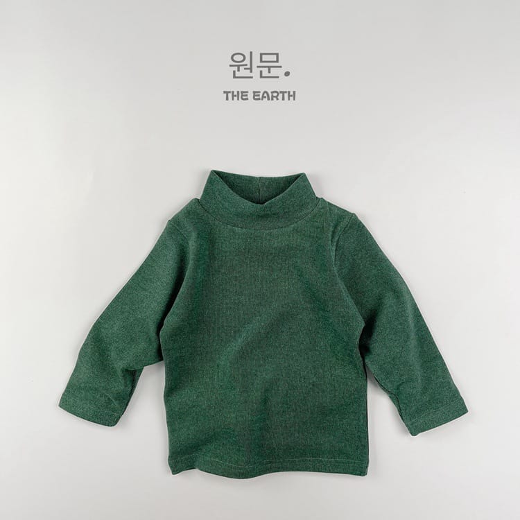 キッズ ハイネック 無地 リブ 長袖Tシャツ【mh0013937】 Dark Green / 80cm Gikv king 長袖Tシャツ