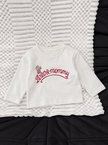 ベビー キッズ ロゴプリント ルーズ 長袖Tシャツ【mh0014004】 Lanling 長袖Tシャツ