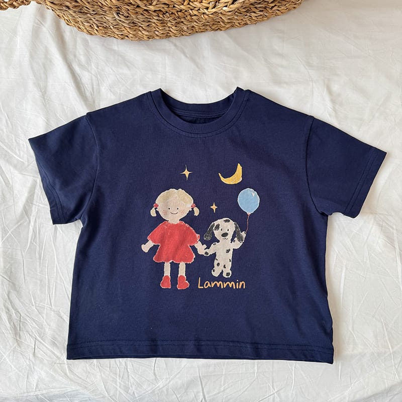 T-shirt & Tulle Tunic & Pants Set イラスト Tシャツ チュチュ チュニック パンツ【mh0012761】 T-shirt / 90cm MaiTianJi 半袖セットアップ